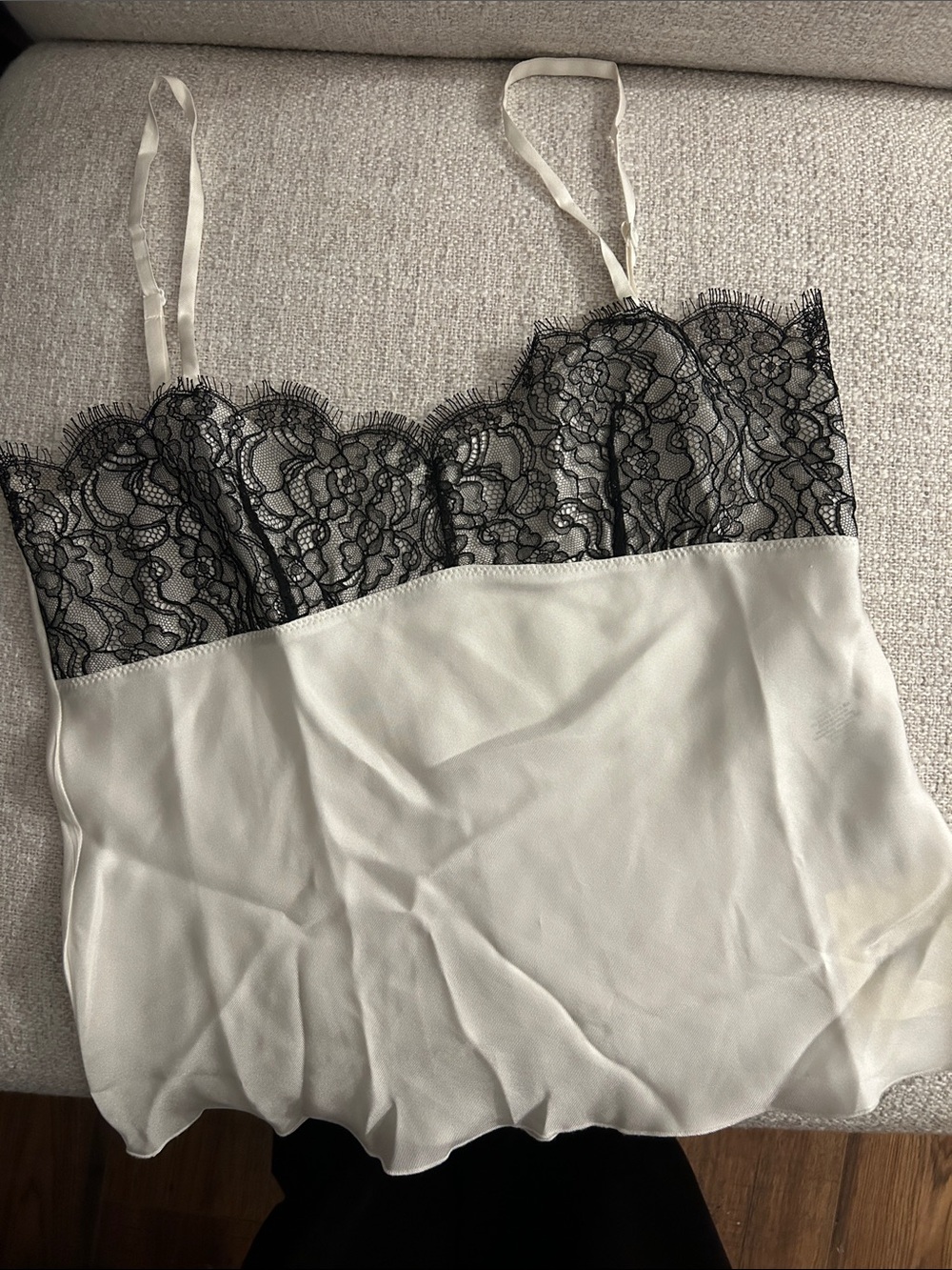 BRAND NEW Sandro Silk Lace Camisole - Black & White